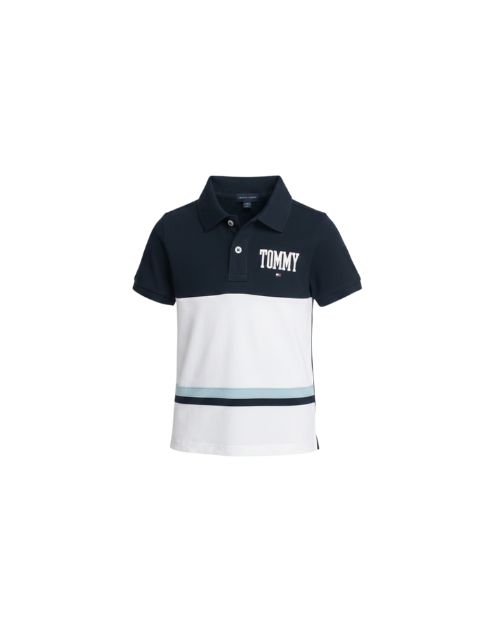 Kids Contrast Panel TH Polo Shirt - N-W-S