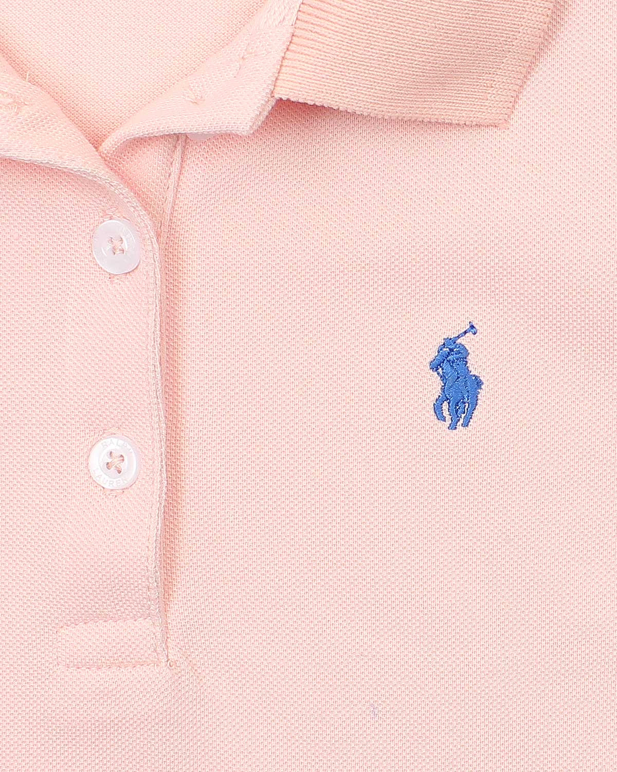 Baby Girl Iconic Polo Dress - Baby Pink