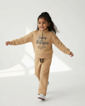 Baby Girls High Neck Tracksuit - Beige