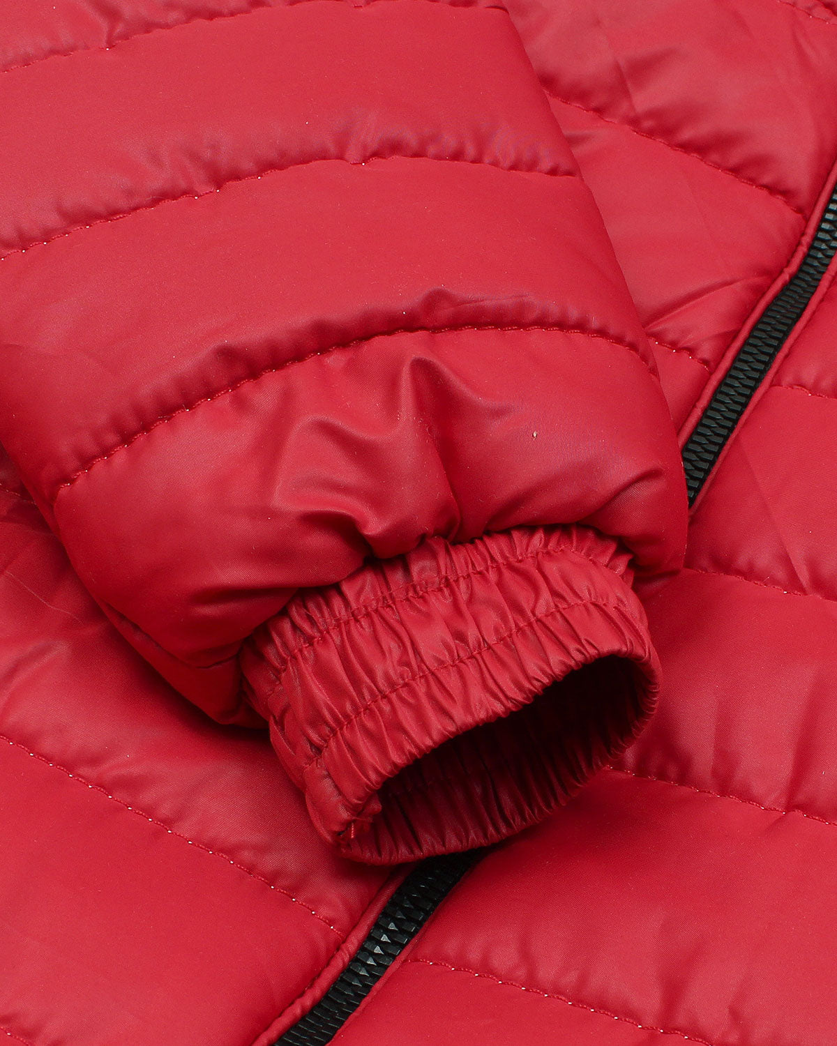 Kids Puffer Hooded R-L Jacket - Red
