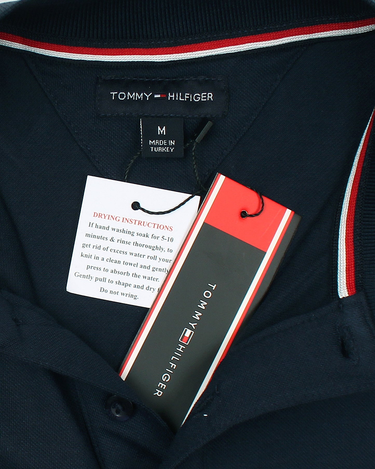 Premium Tommy Color Block Polo - Navy Blue