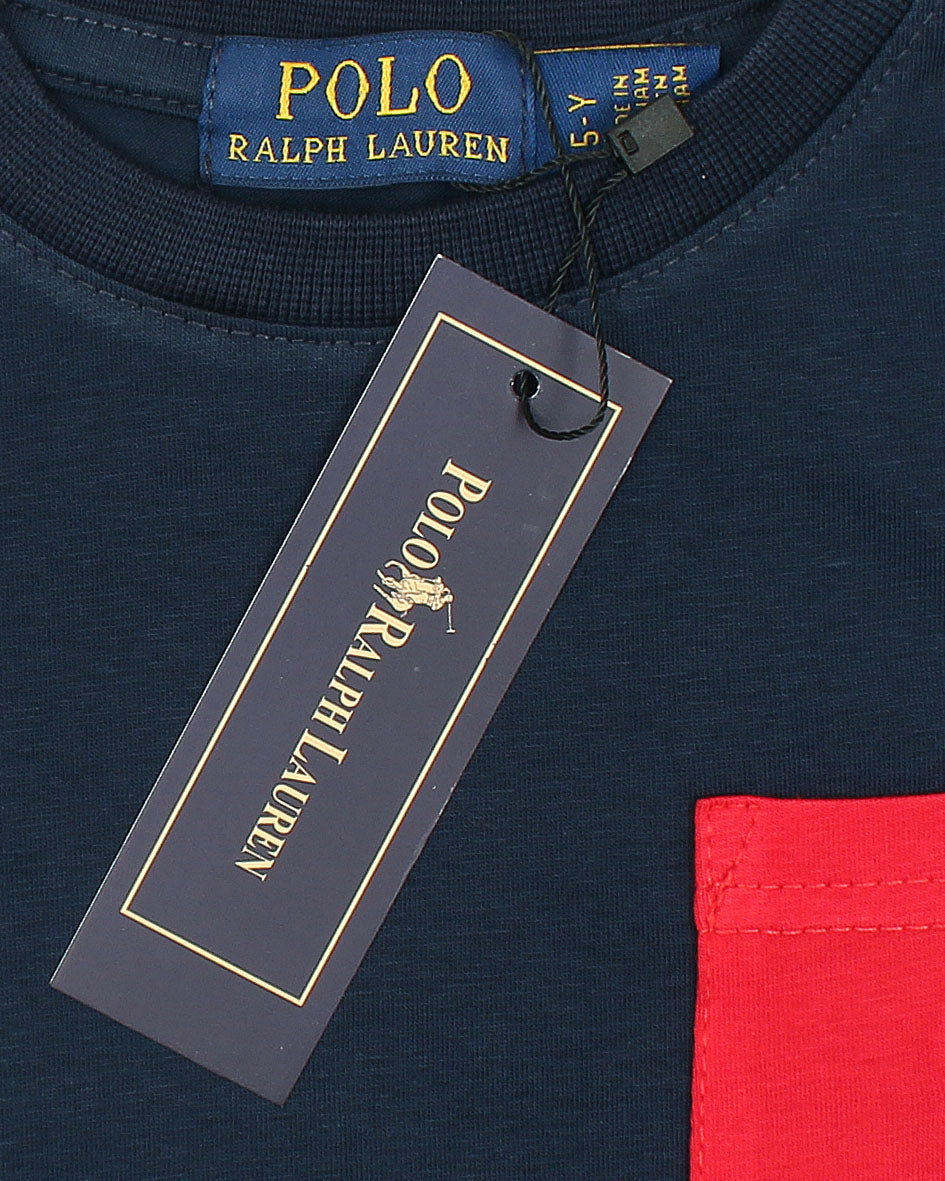 Exclusive Boys R/L Pocket Basic Tee - Red