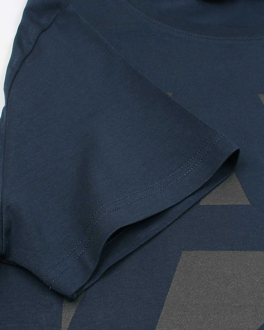 Exclusive A-X Crew Neck Tee Shirt - Navy Blue