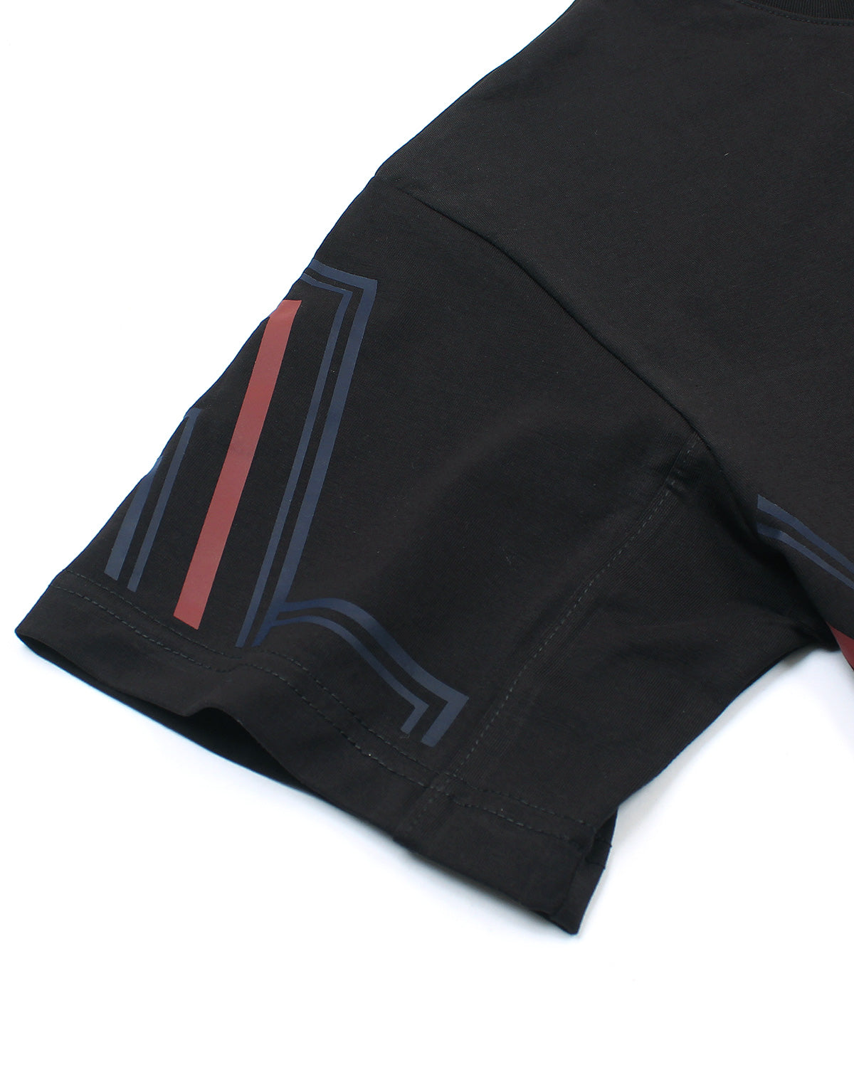 Men's A-X Side Graphic T Shirt - Black