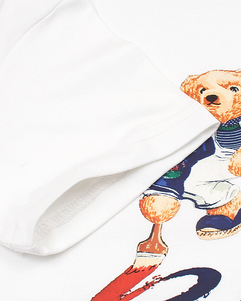 Exclusive Bear Polo Kids Tee - White