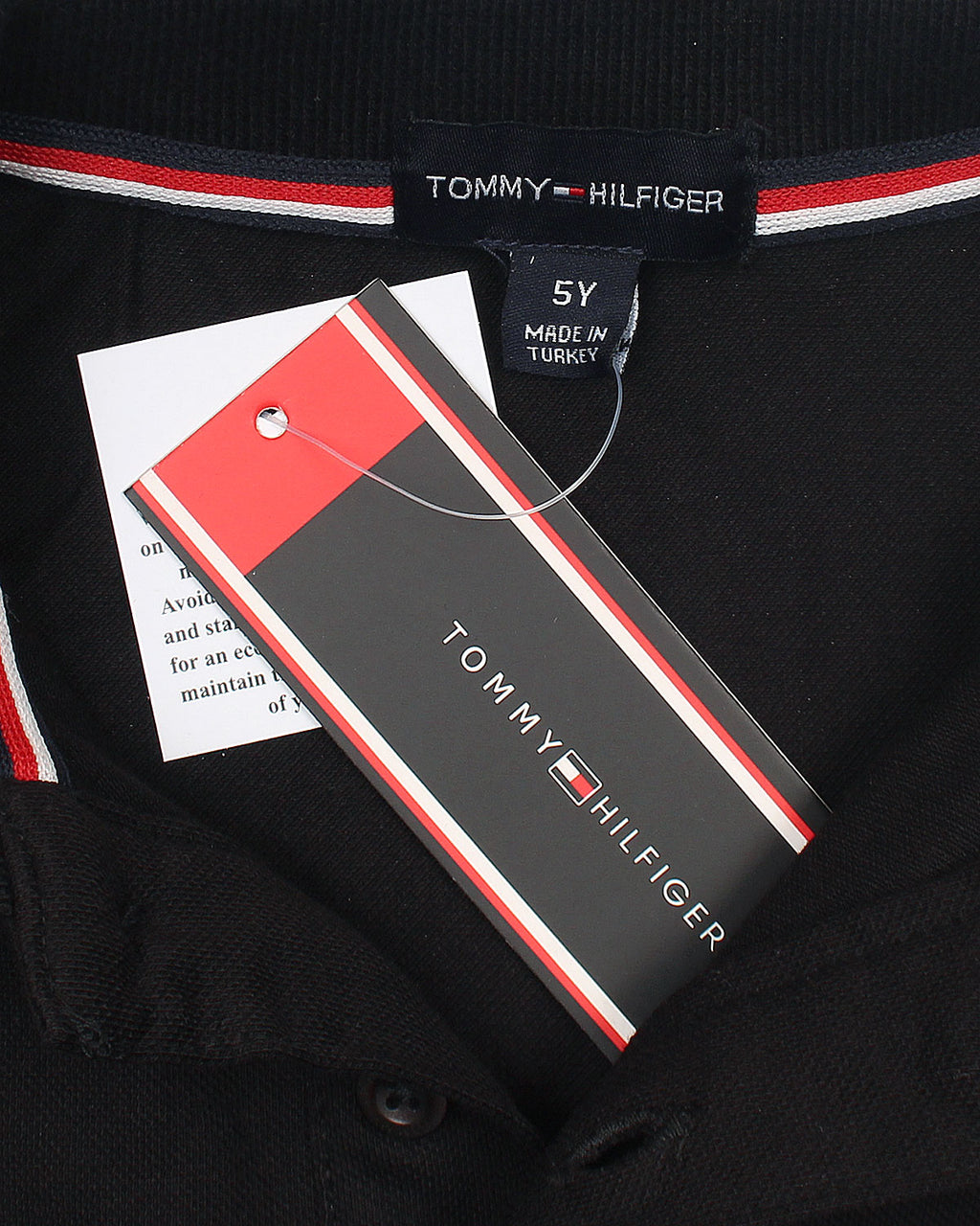 Kids Tommy Lined Polo - Black