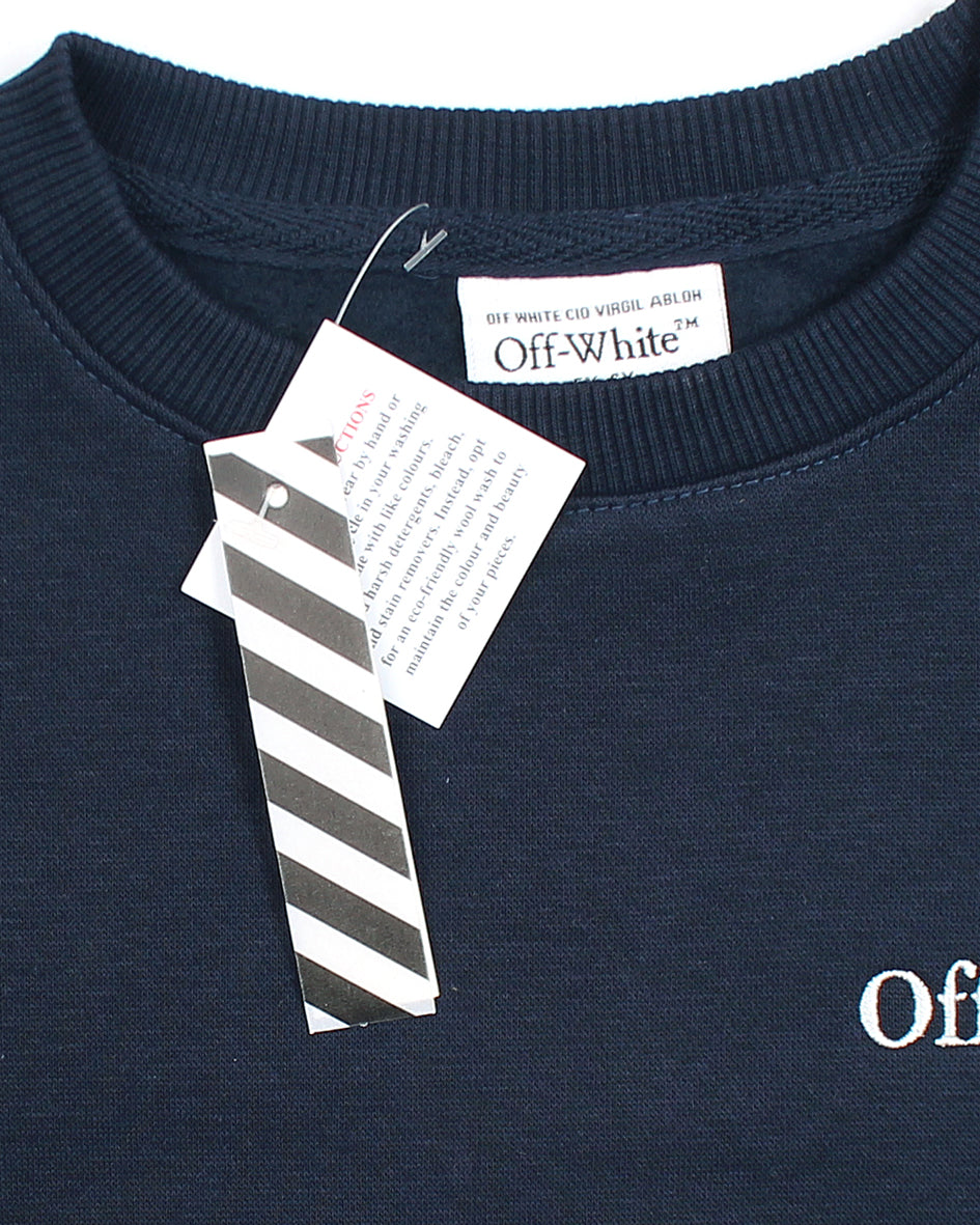 Premium Off-W Boys Sweat - Navy Blue