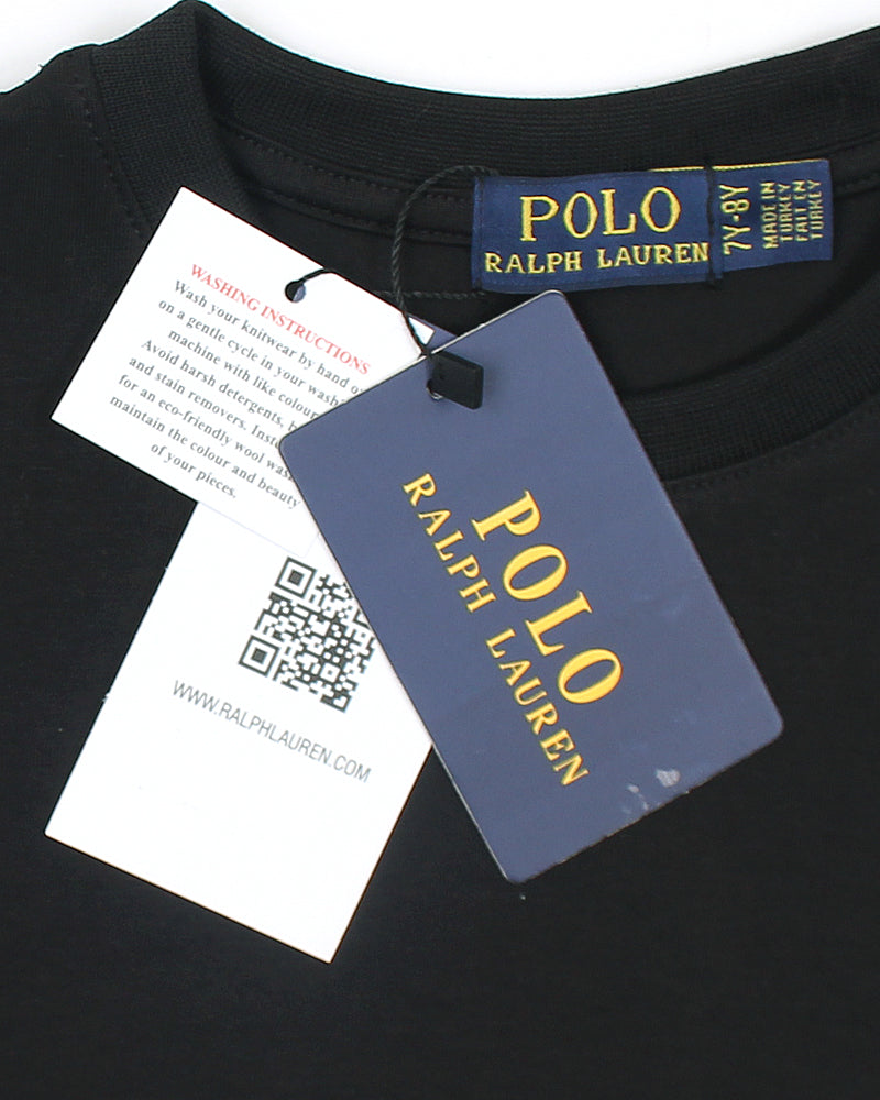 Iconic Polo Kids Tee - Black