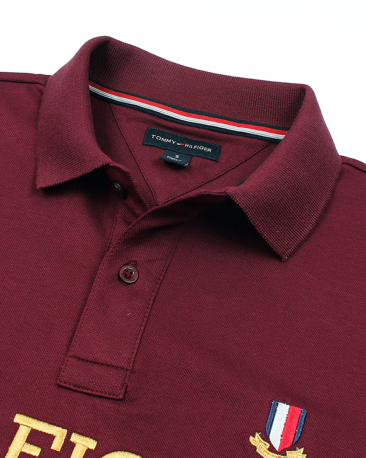 Premium Tommy Motive Polo - Maroon