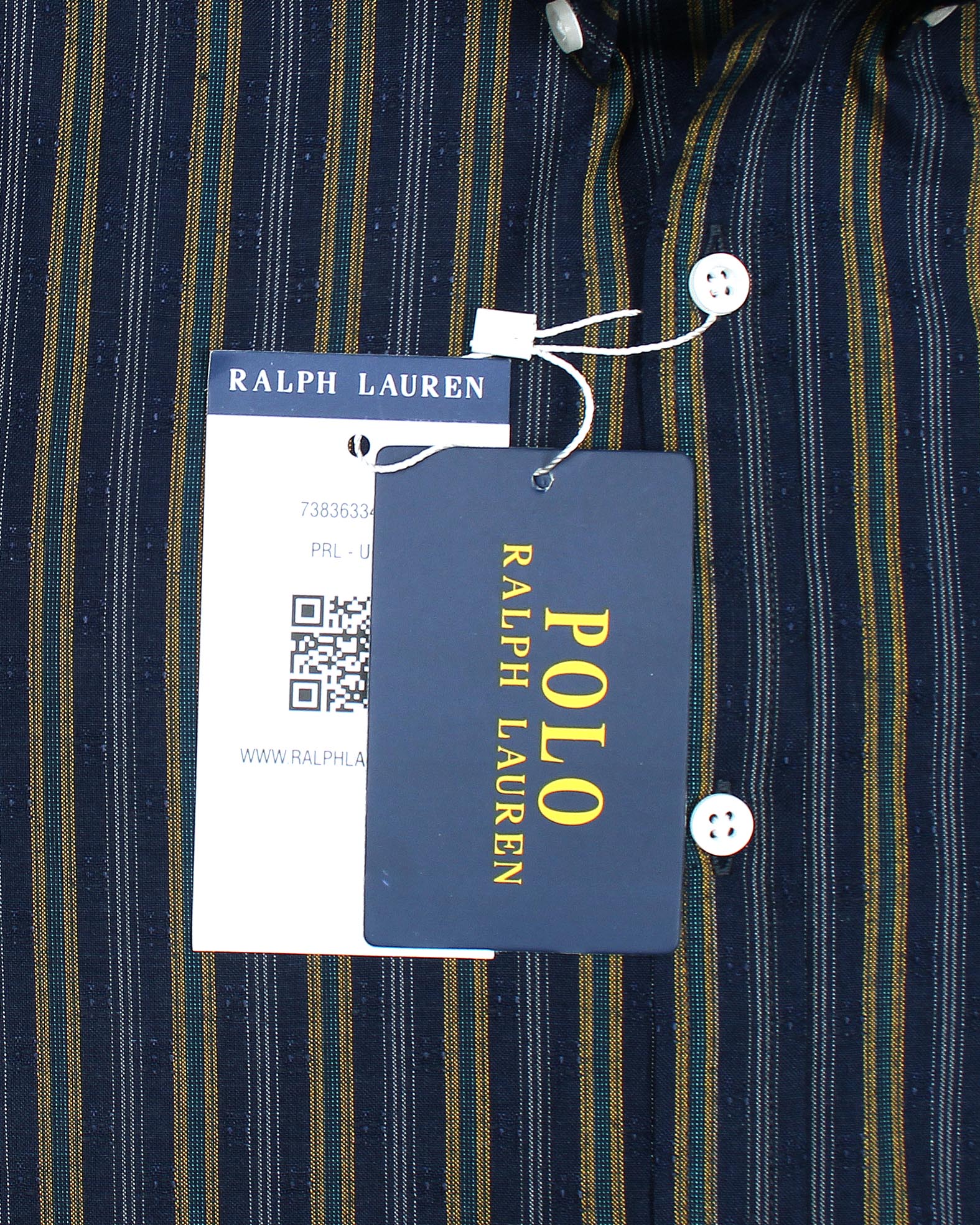 Premium Down Button Lined Shirt - Golden & Blue