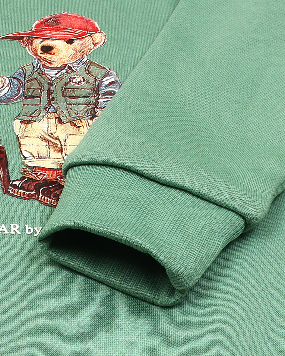 Kids Iconic Bear Sweat - C Green