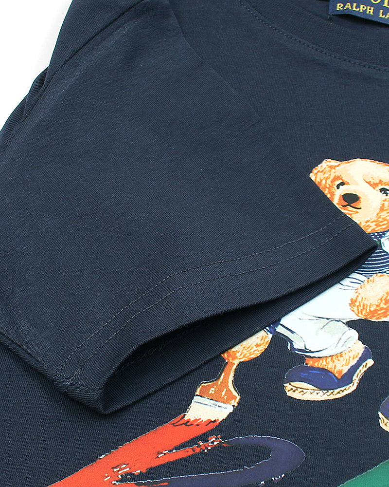 Exclusive Bear Polo Kids Tee - Navy Blue