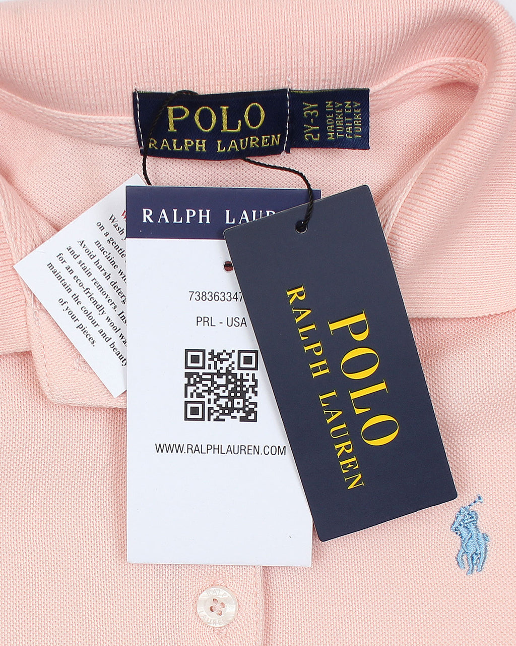 Premium Baby Girl R-L Polo Dress - Pink