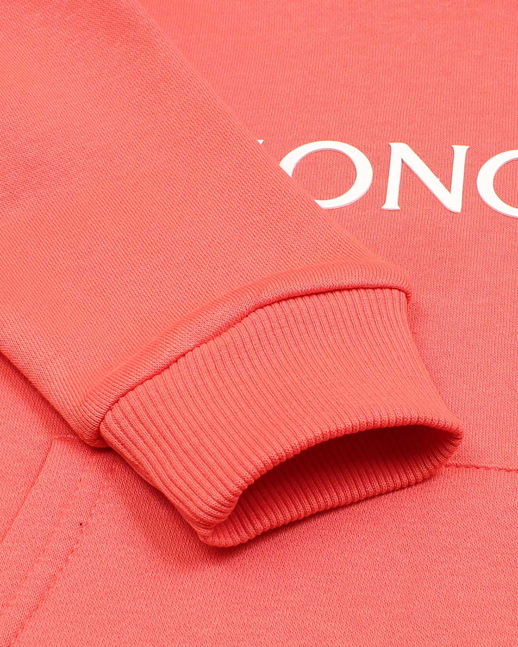 Mon. Kids Logo Hoddie - Coral Pink