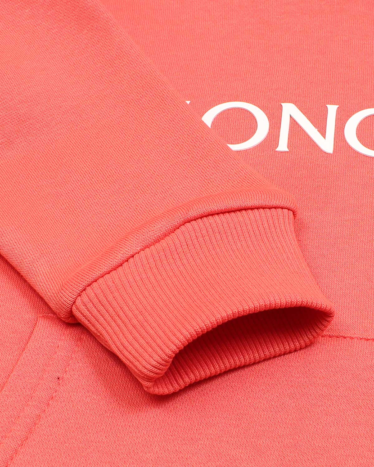 Mon. Kids Logo Hoddie - Coral Pink