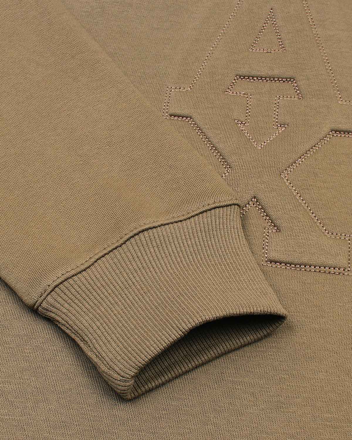 Exclusive A-X Men Embossed Sweat - Brown