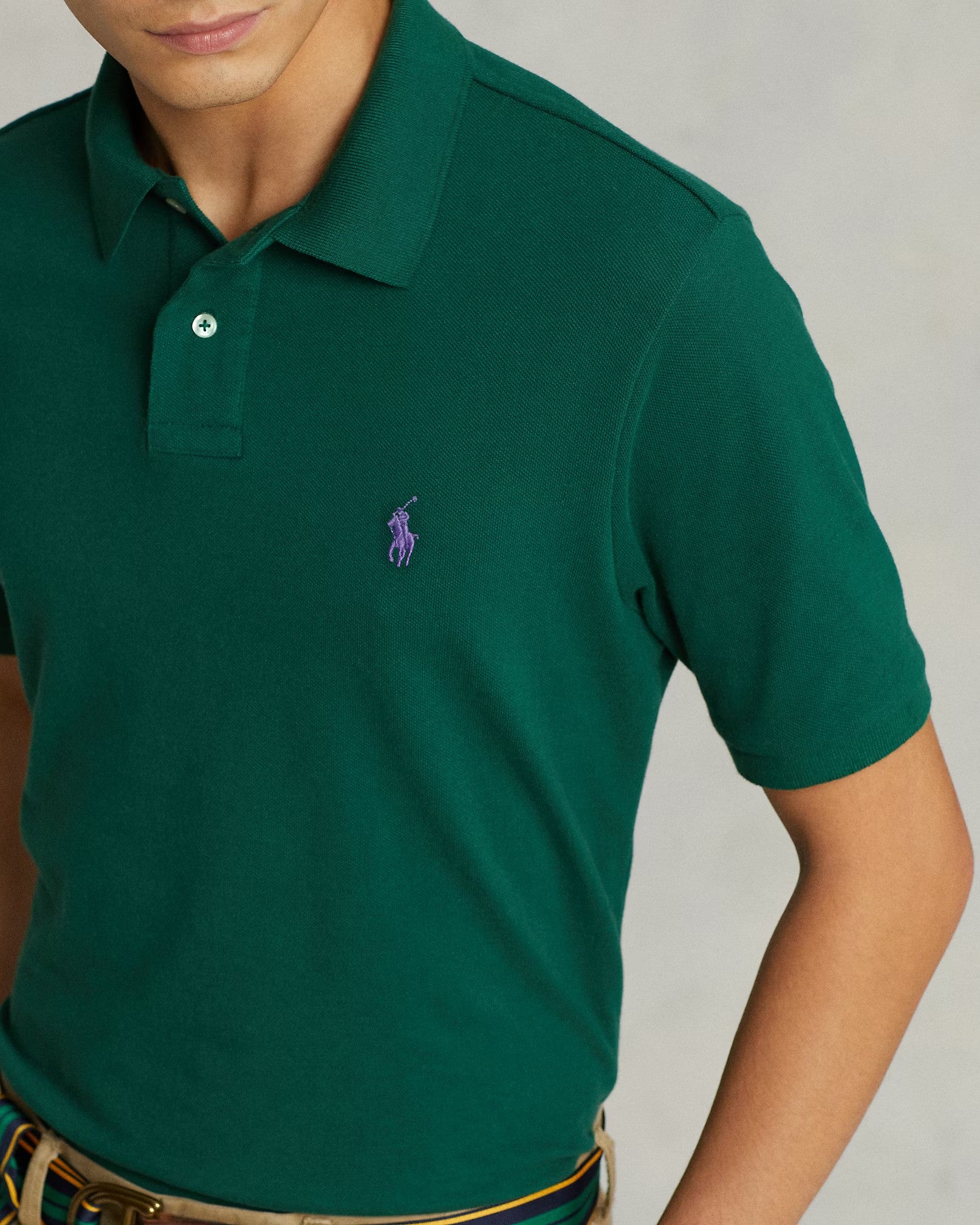 Iconic Mesh Men Polo Shirt - Green