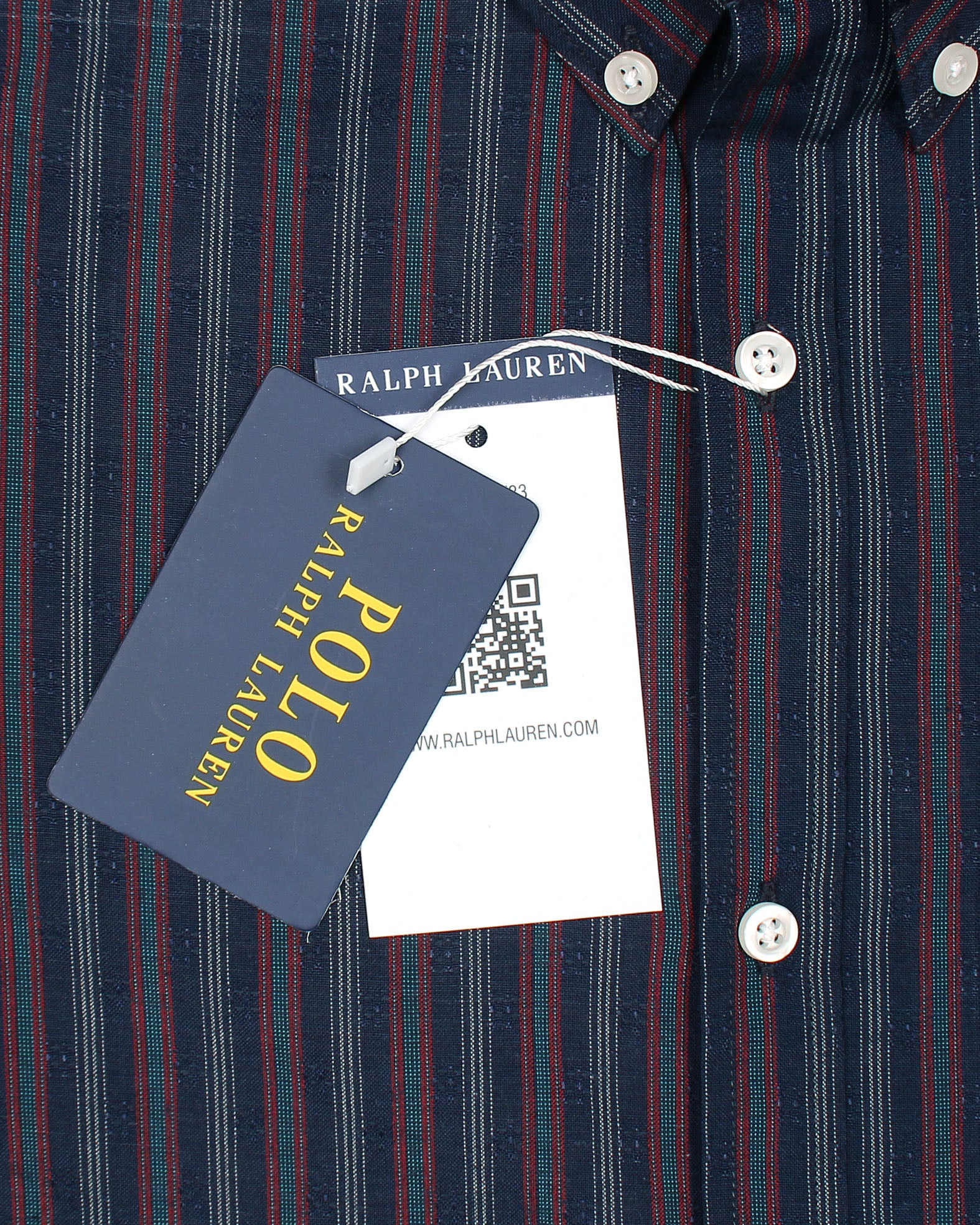 Premium Down Button Lined Shirt - Red & Blue