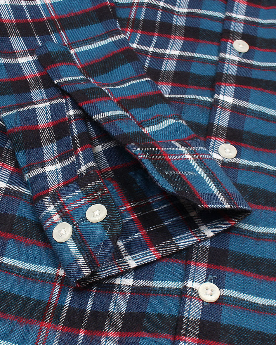 Kids Woven Checkered Shirt - Blue