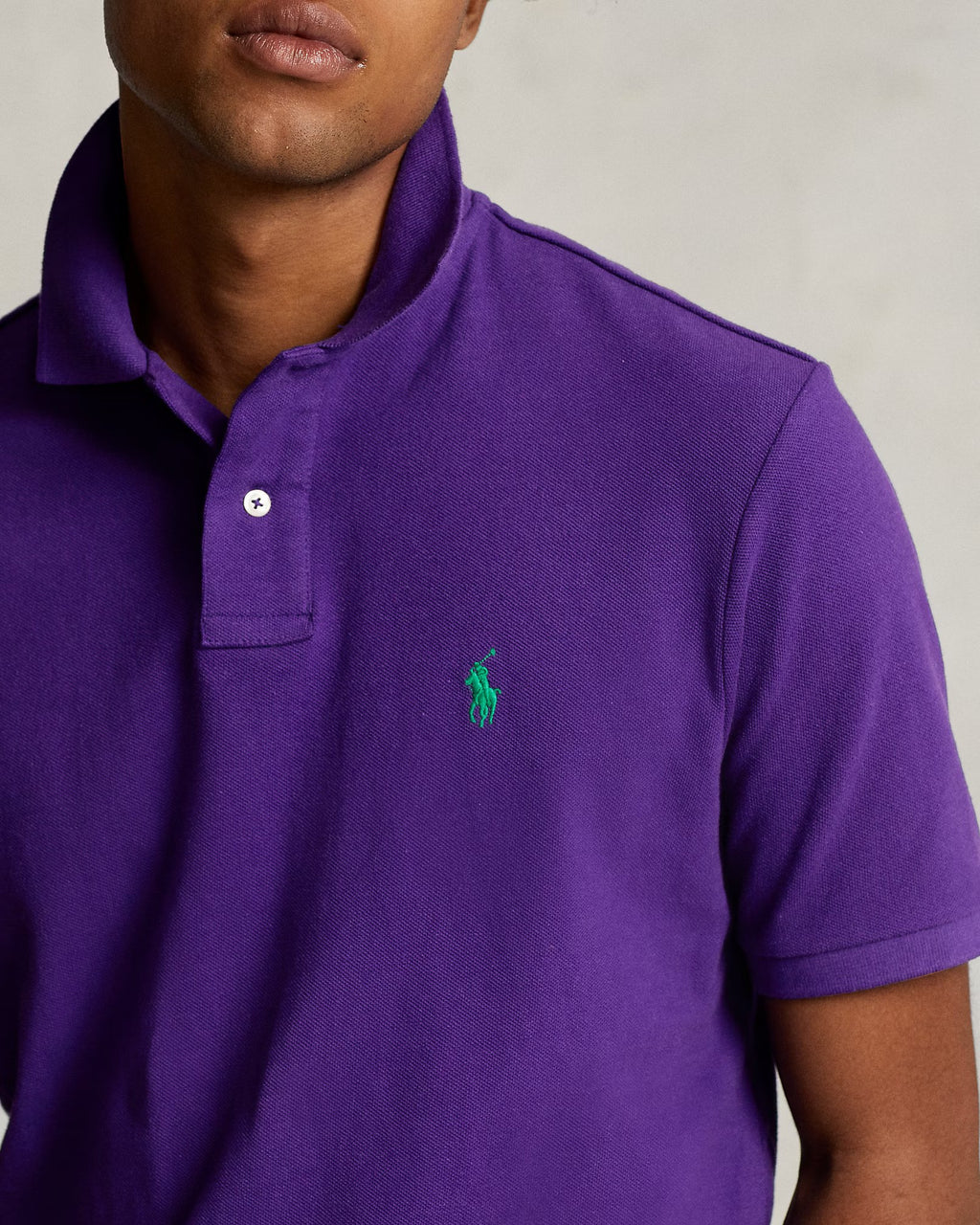 Iconic Mesh Men Polo Shirt - Purple