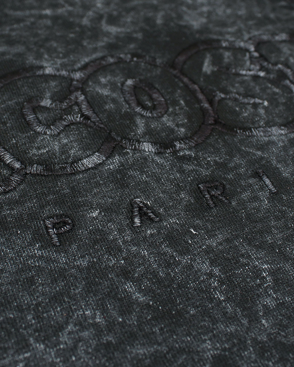 Lac. Baby Girl Acid Wash Cropped T-Shirt - Black