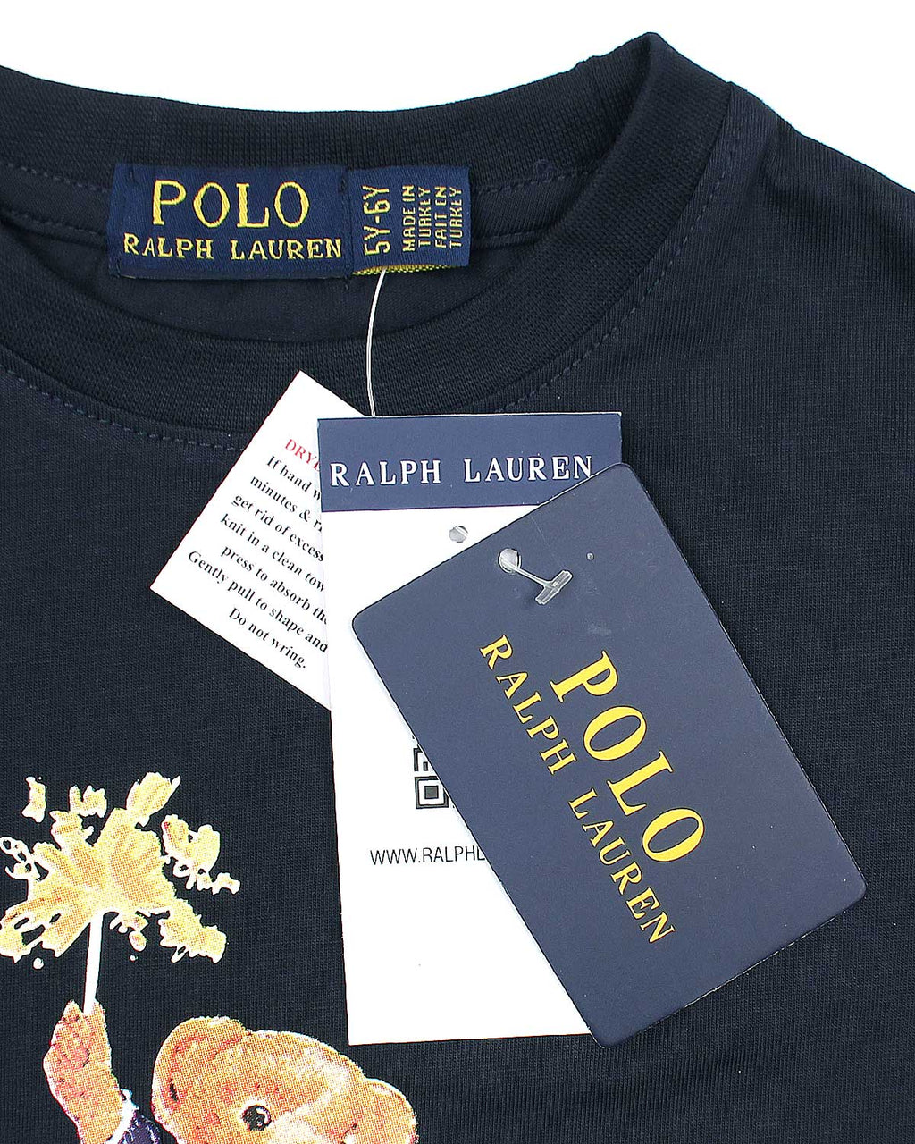 Exclusive Kids Flowes Bear Tee - Navy Blue