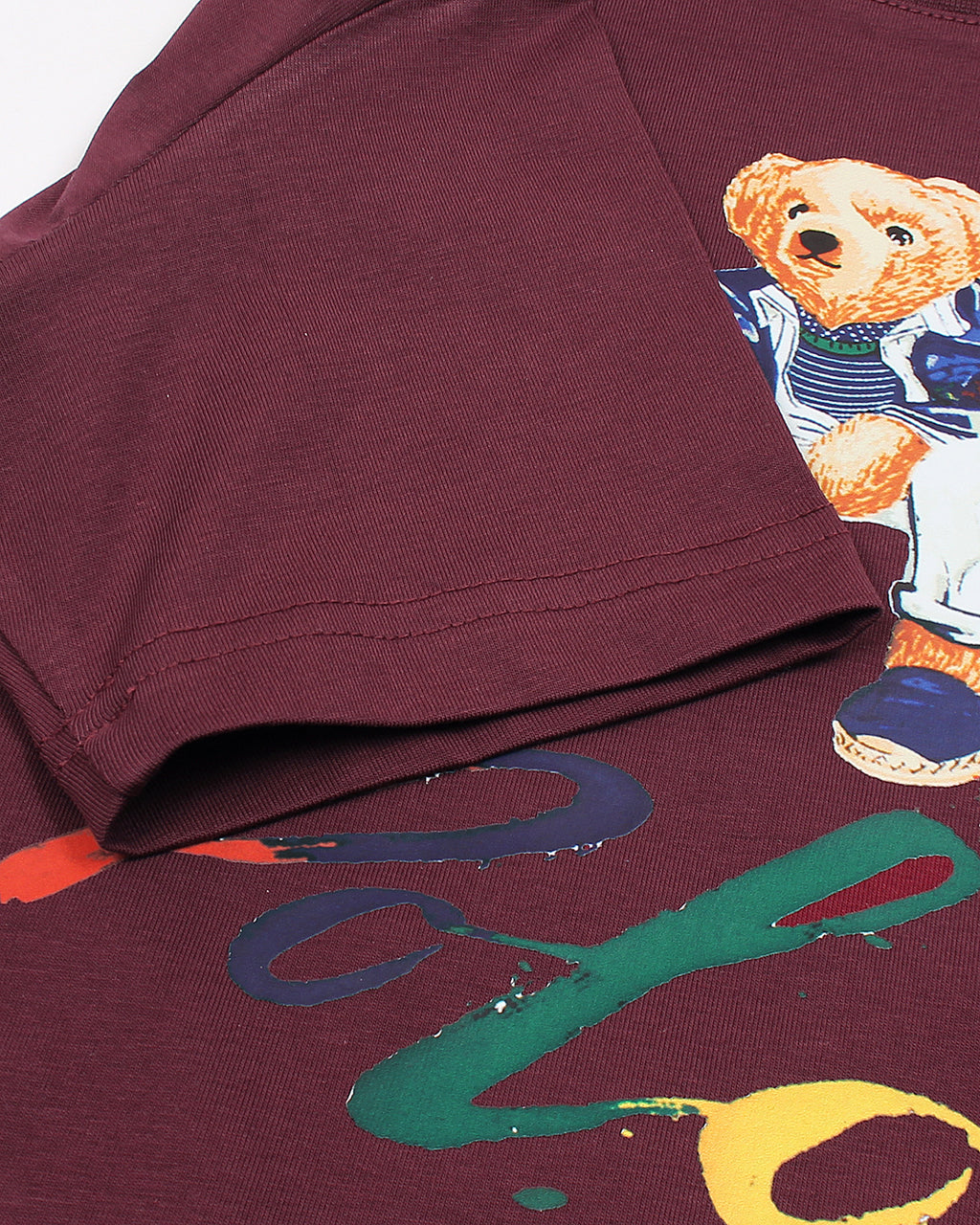 Exclusive Bear Polo Kids Tee - Maroon