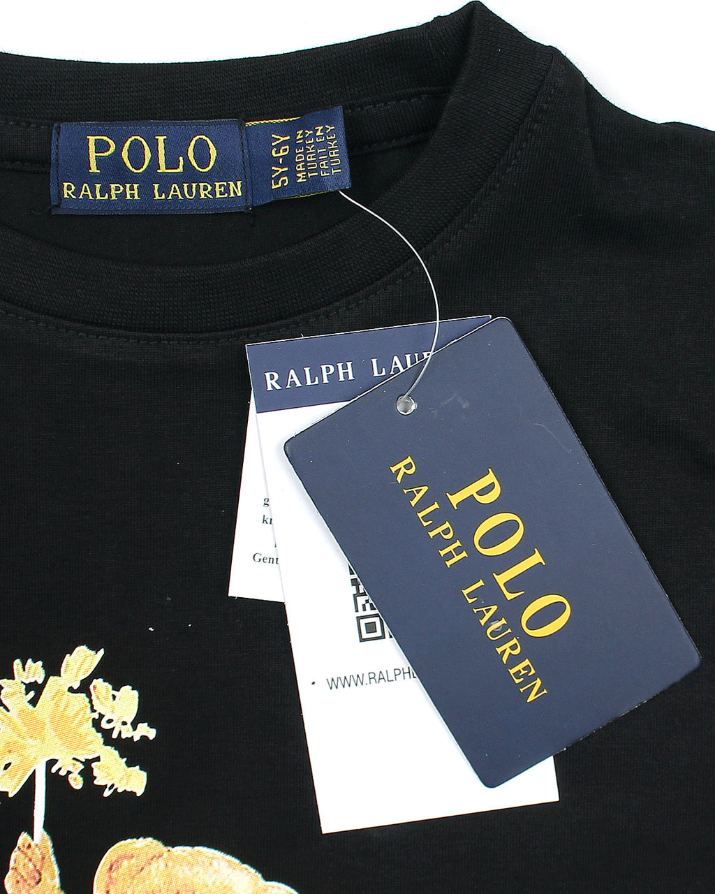 Exclusive Kids Flowes Bear Tee - Black