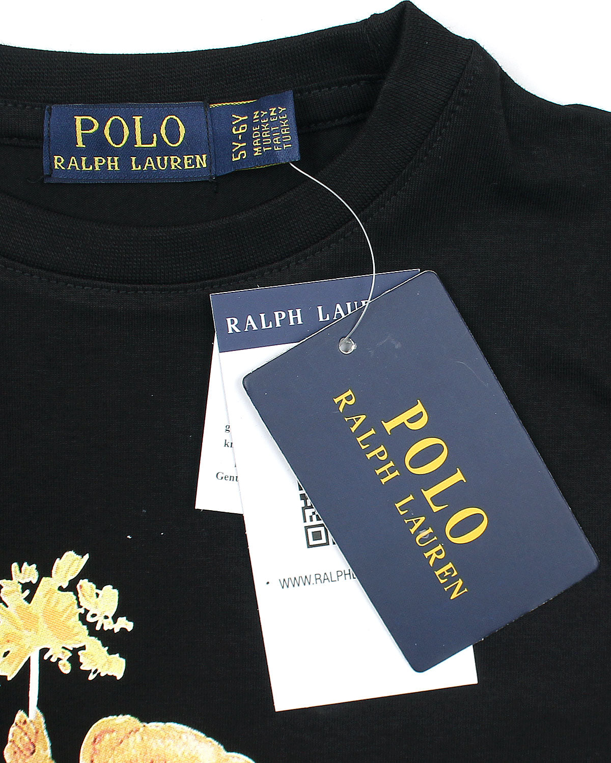 Exclusive Kids Flowes Bear Tee - Black