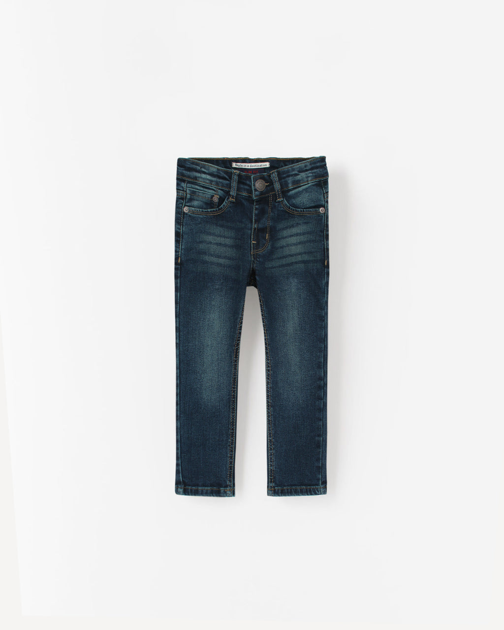 Premium Kids Denim Pants - Greenish Wash