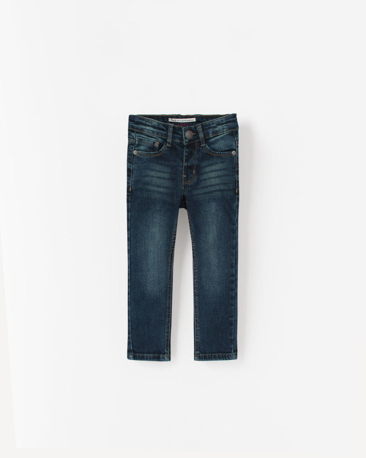 Premium Kids Denim Pants - Greenish Wash