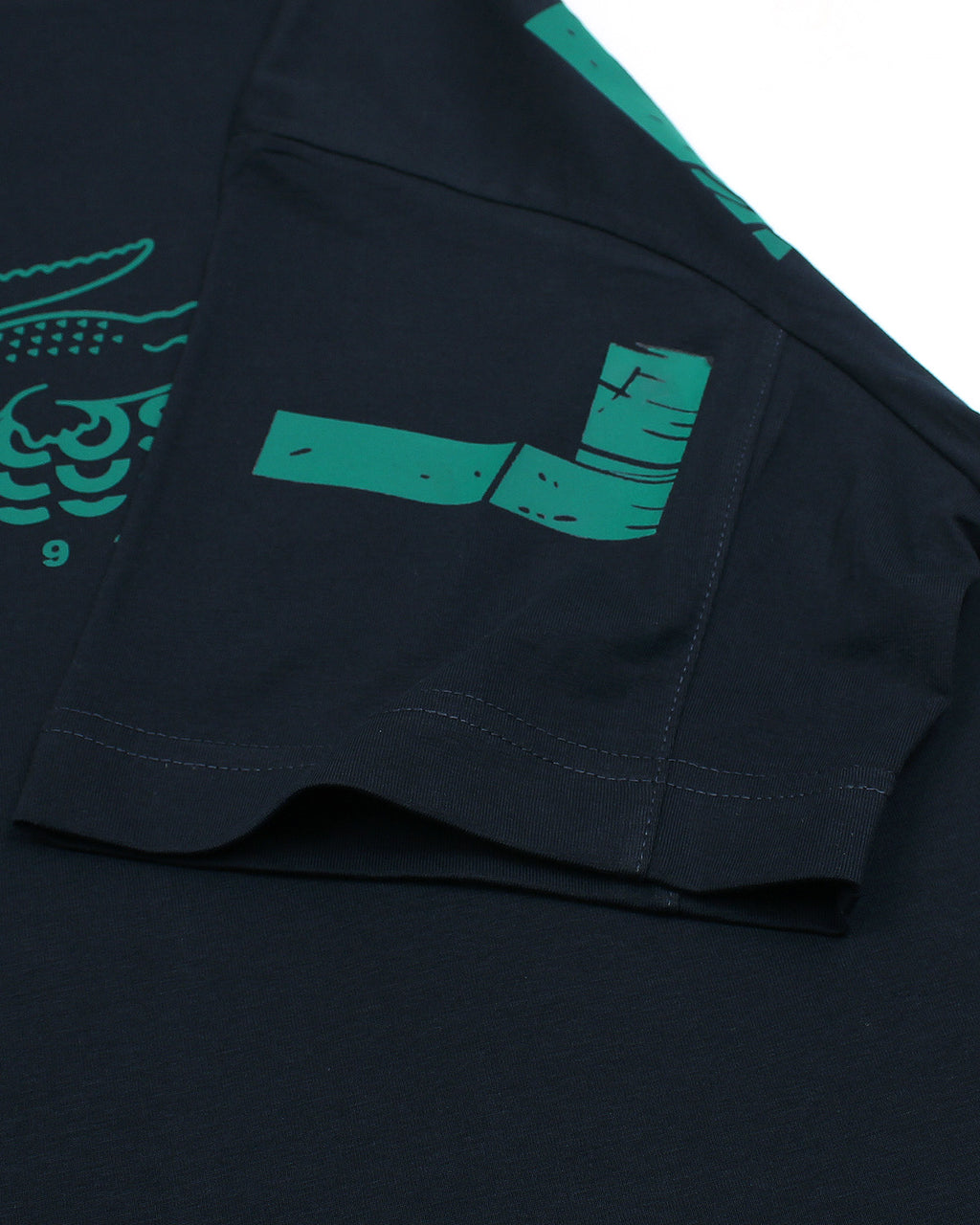 Lac. Men's Oversized Graphic Logo T-Shirt – Navy Blue