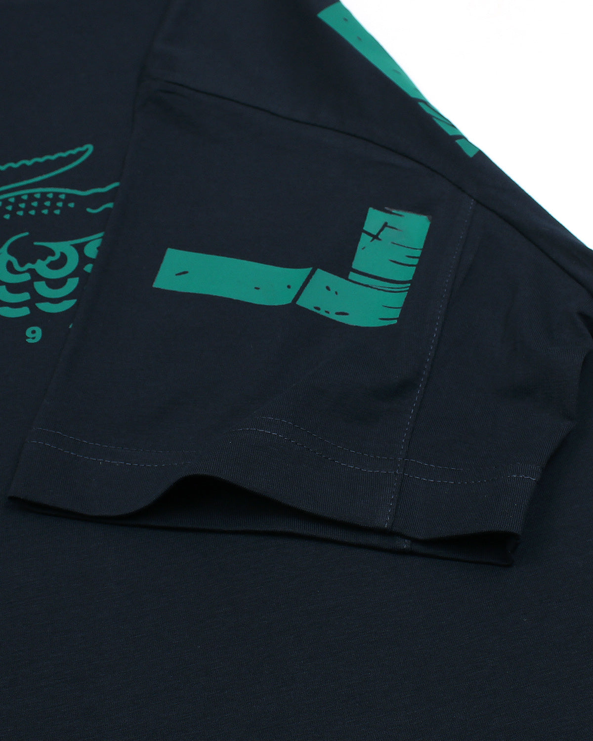 Lac. Men's Oversized Graphic Logo T-Shirt – Navy Blue