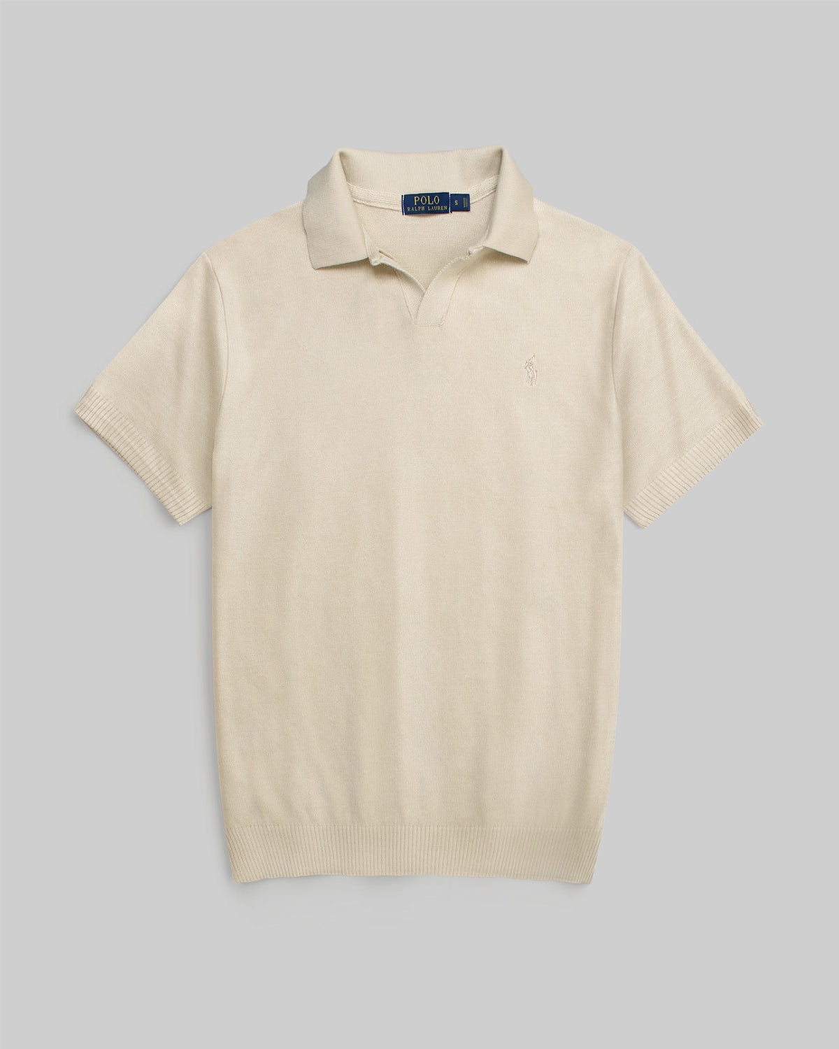Exclusive Knitted Johny Collar Polo Shirt - Off White