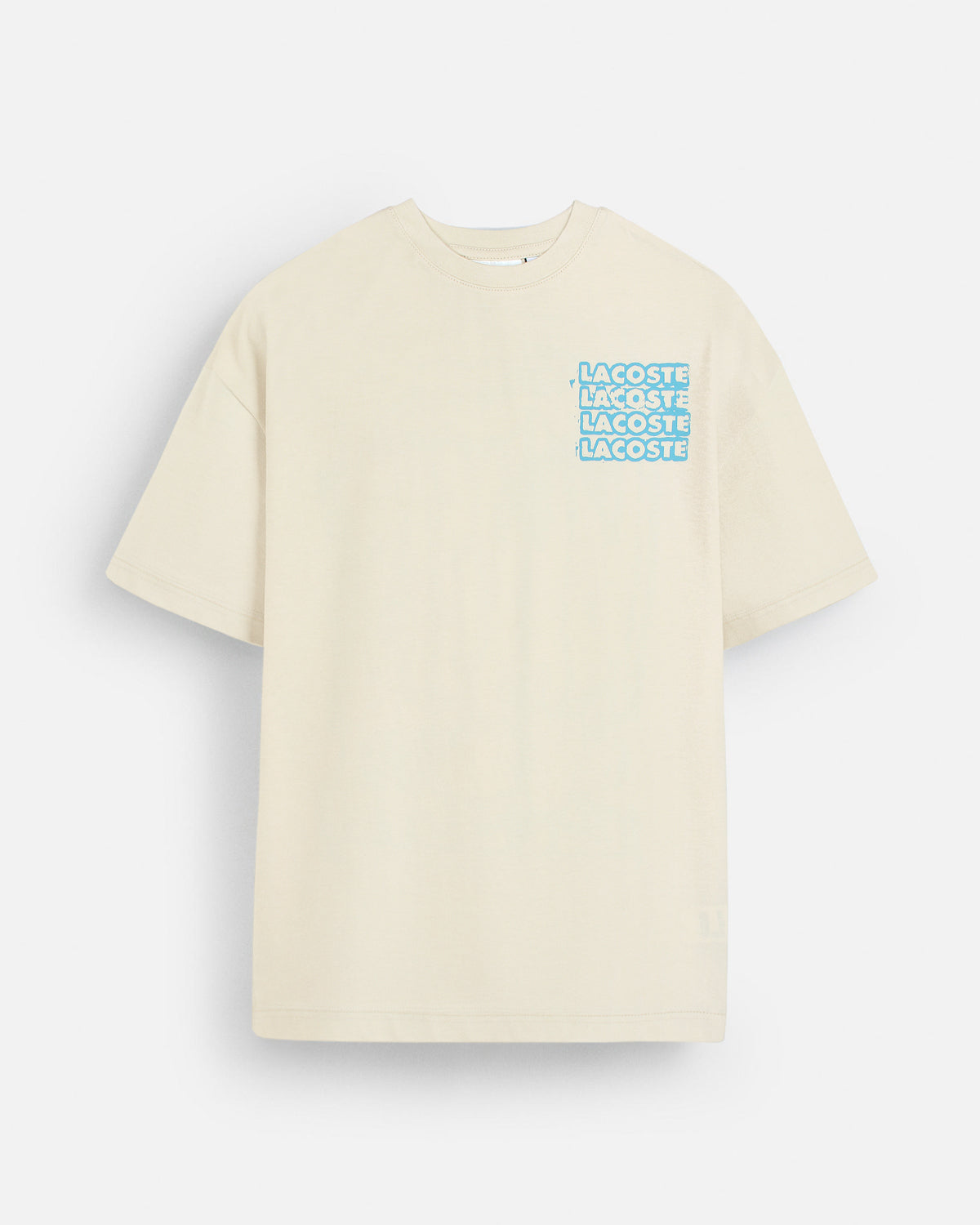 Lac. Oversized Front Back Men Tee - Off White