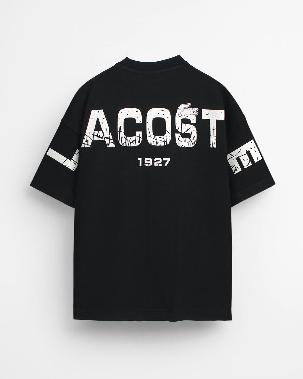 Lac. Men's Oversized Graphic Logo T-Shirt – Black