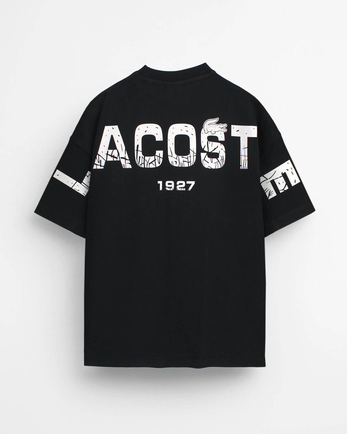 Lac. Men's Oversized Graphic Logo T-Shirt – Black