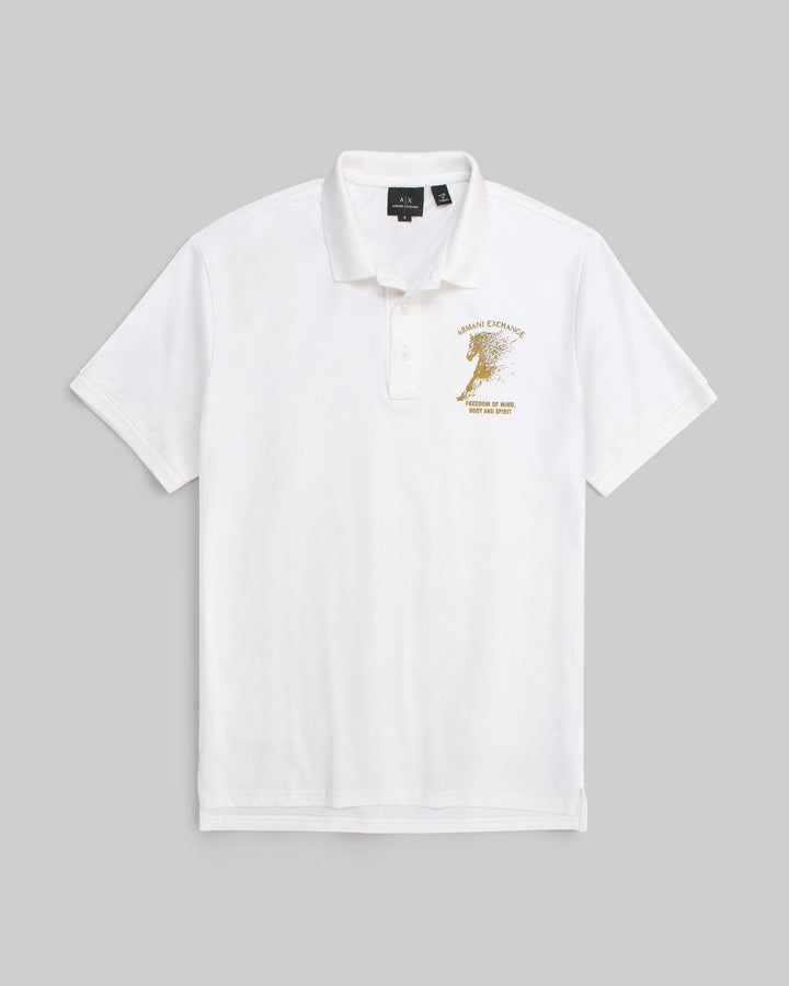 Exclusive Men's A-X Polo Shirt - White