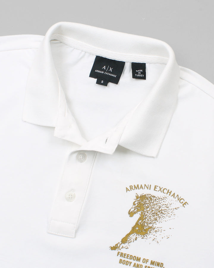 Exclusive Men's A-X Polo Shirt - White
