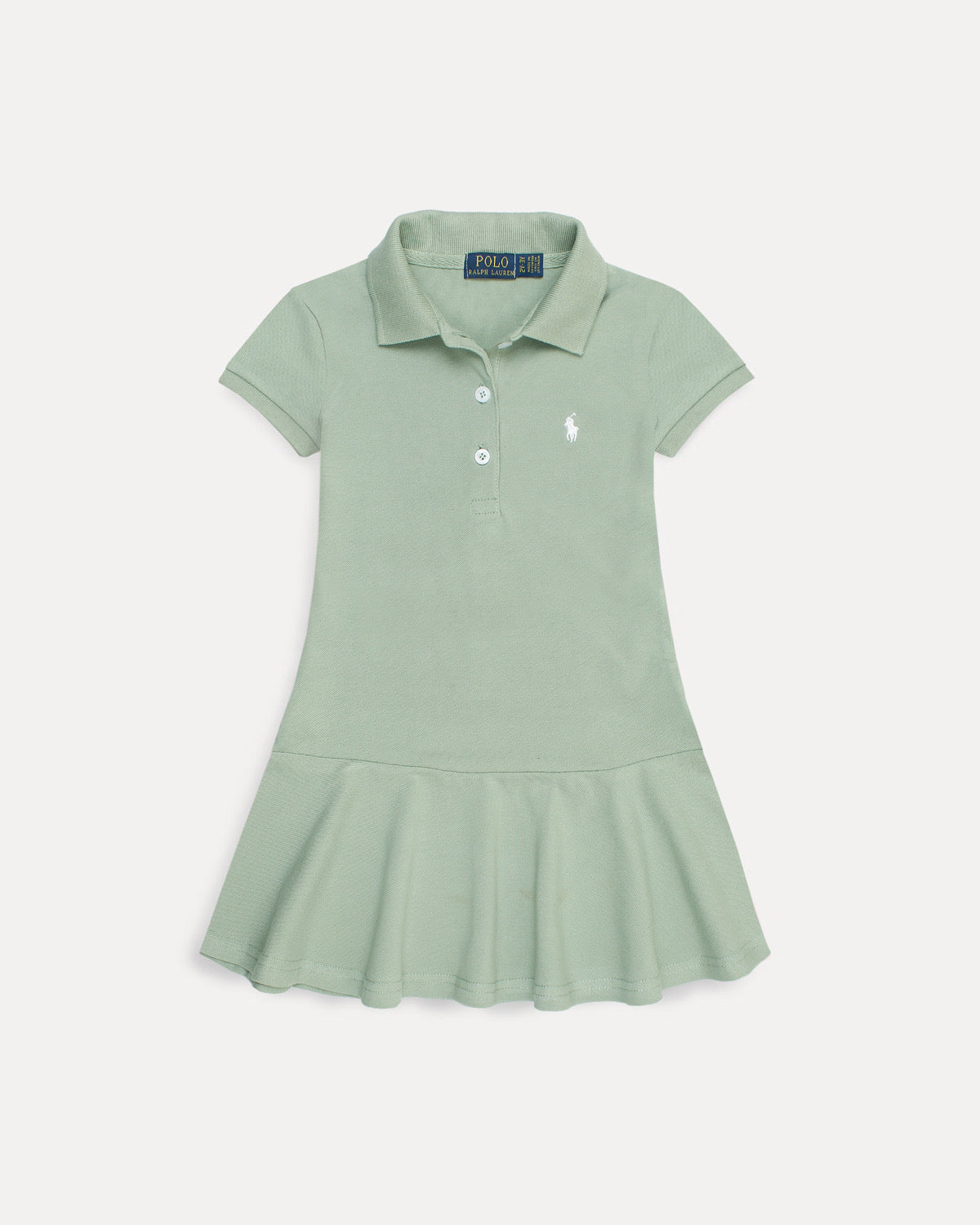 Baby Girl Iconic Polo Dress - C Green