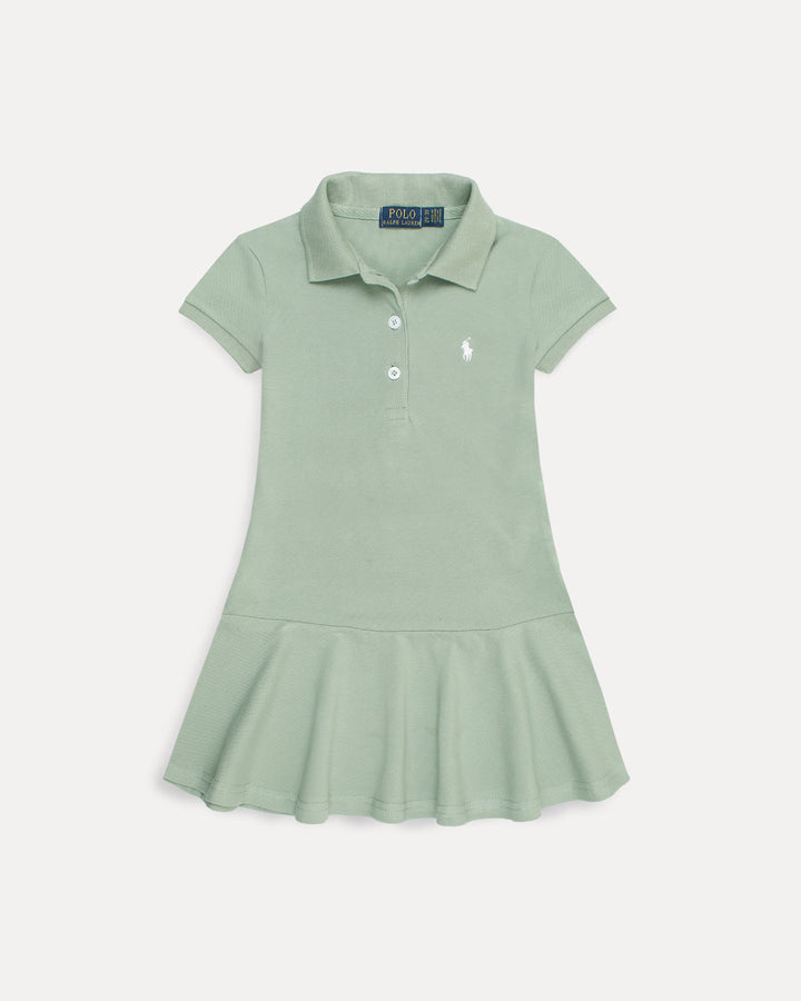 Baby Girl Iconic Polo Dress - C Green