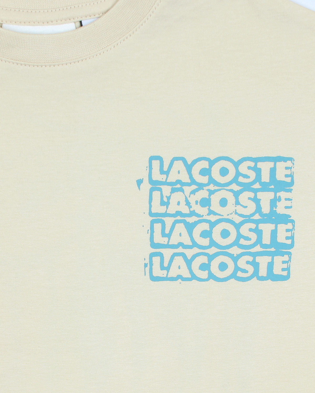 Lac. Oversized Front Back Men Tee - Off White
