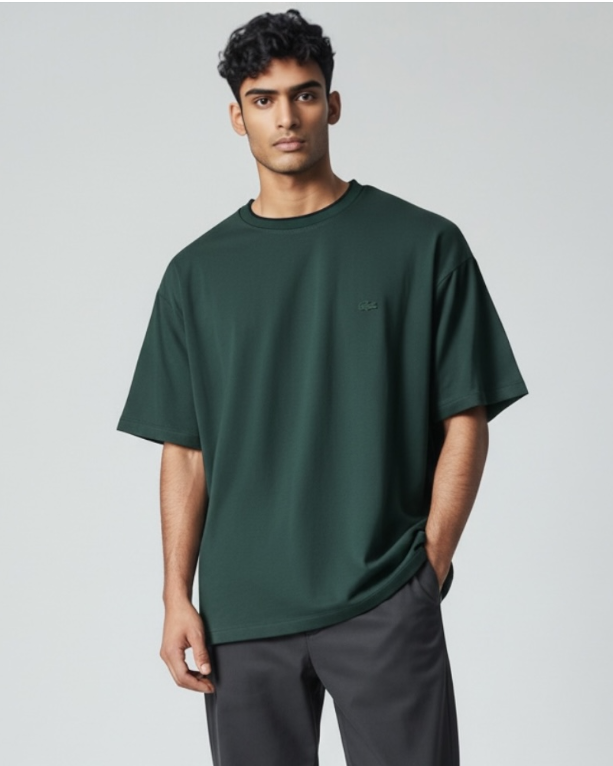 Men's Lac. Minimal Oversize T Shirt - Green