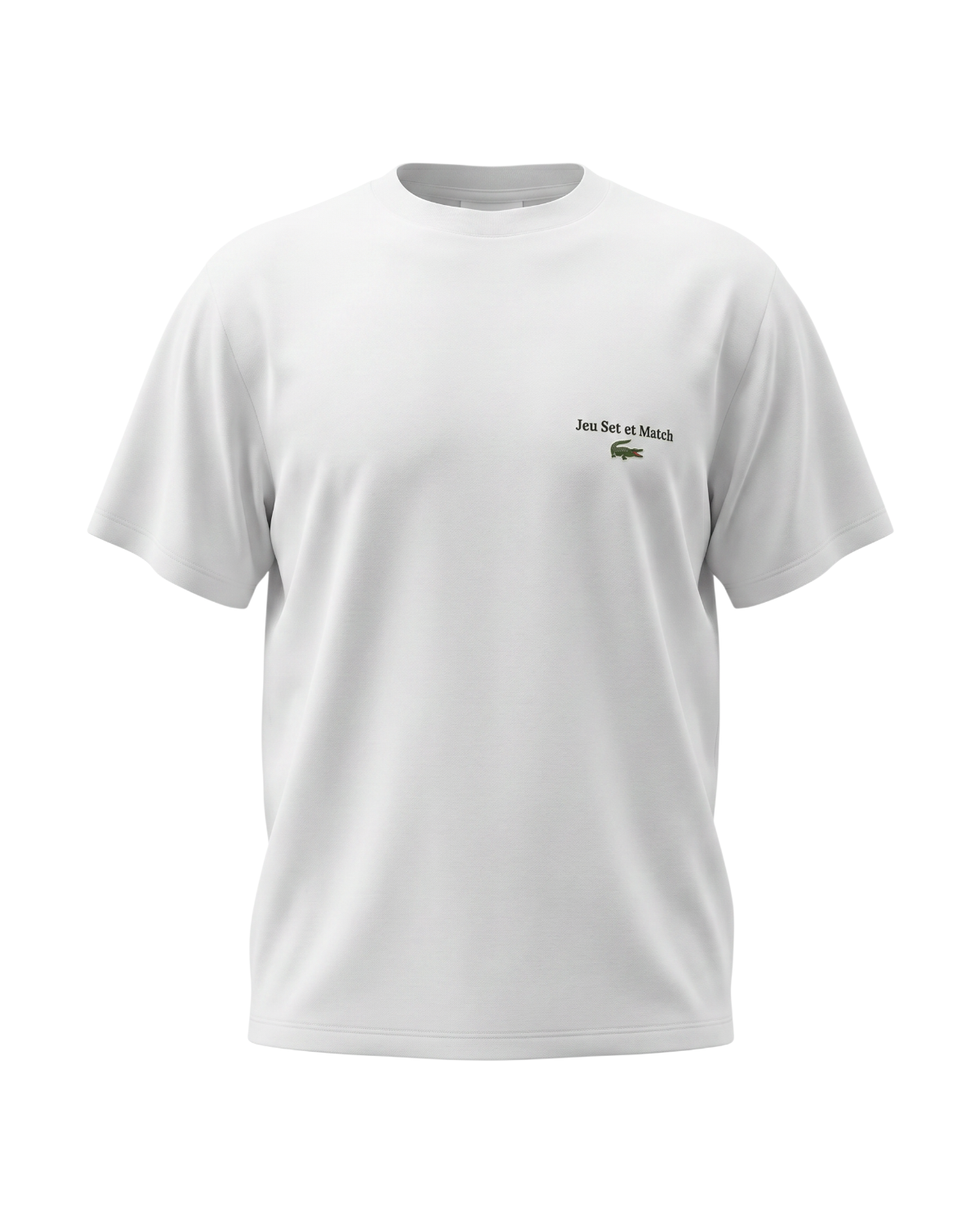 Men's Lac. Jeu Set Oversze T Shirt - White