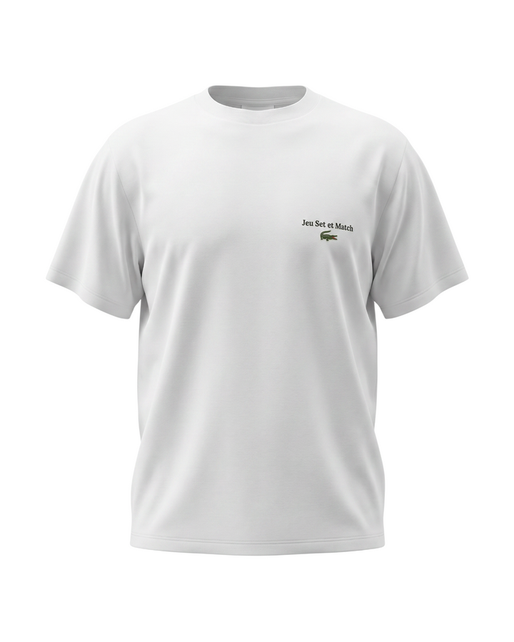 Men's Lac. Jeu Set Oversze T Shirt - White