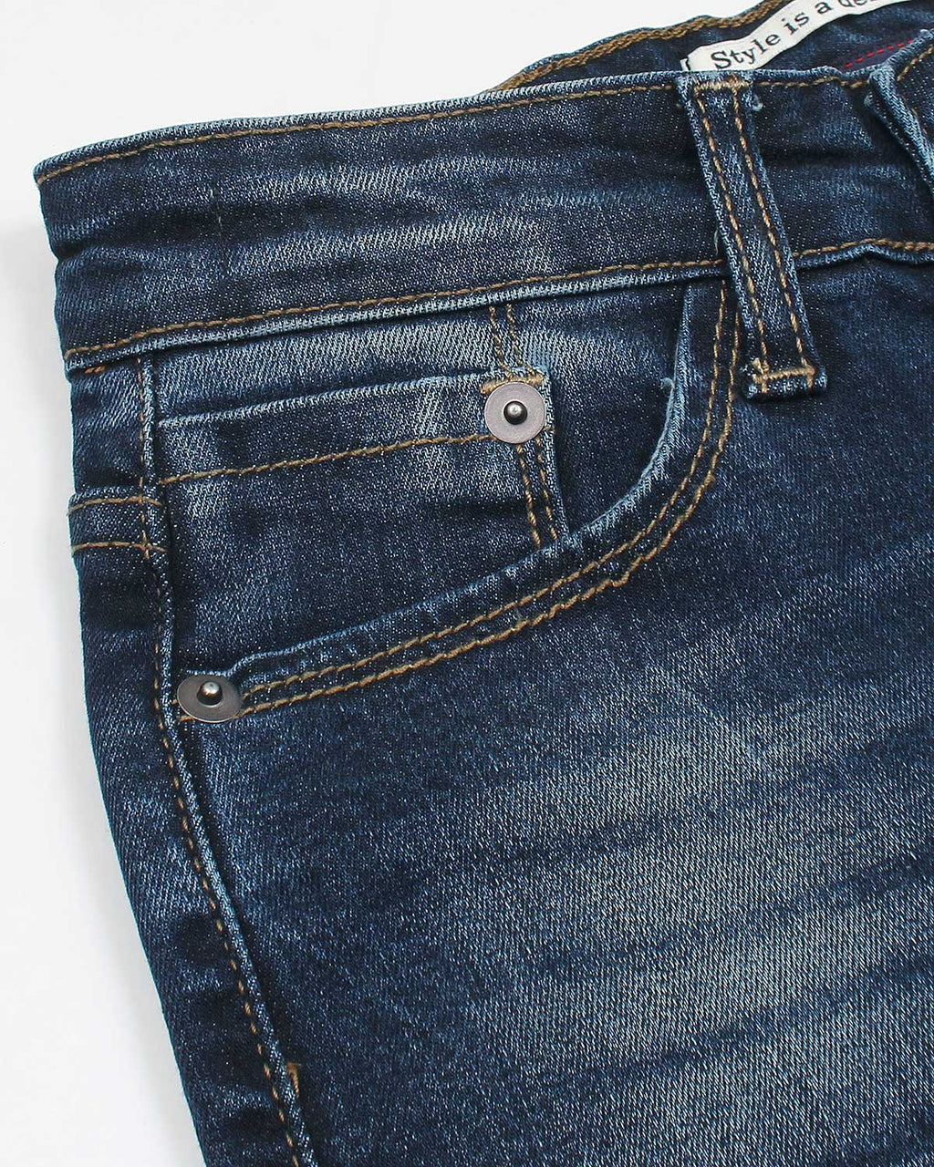 Premium Kids Denim Pants - Dark Blue