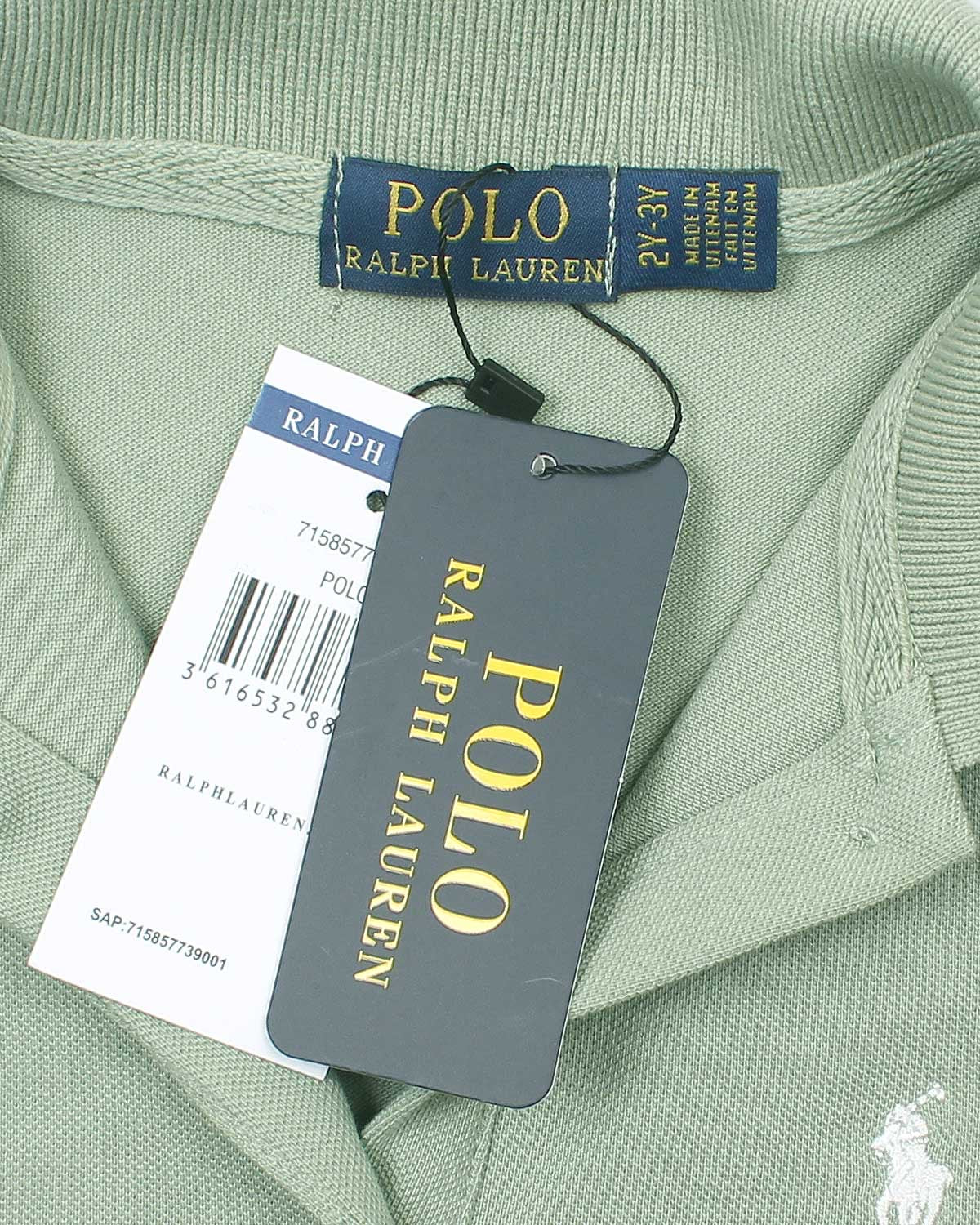 Baby Girl Iconic Polo Dress - C Green