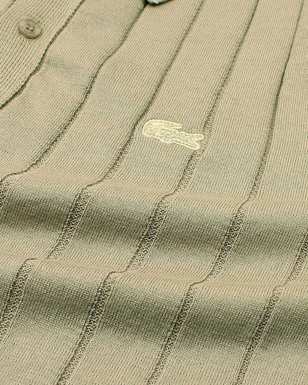 Iconic Lac. Knitted Polo Shirt - Brown