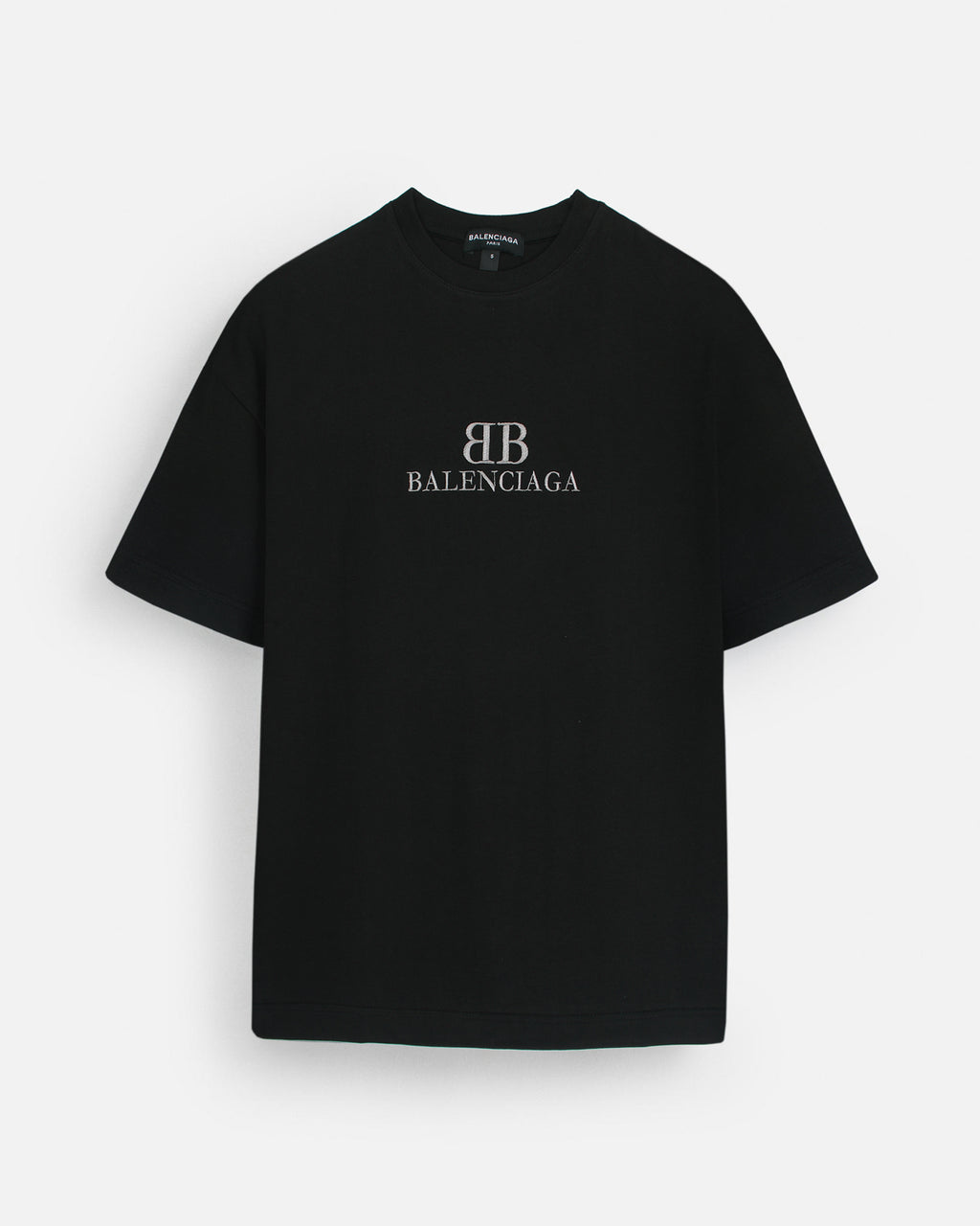 Balen. Oversized Motive Men Tee Shirt - Black