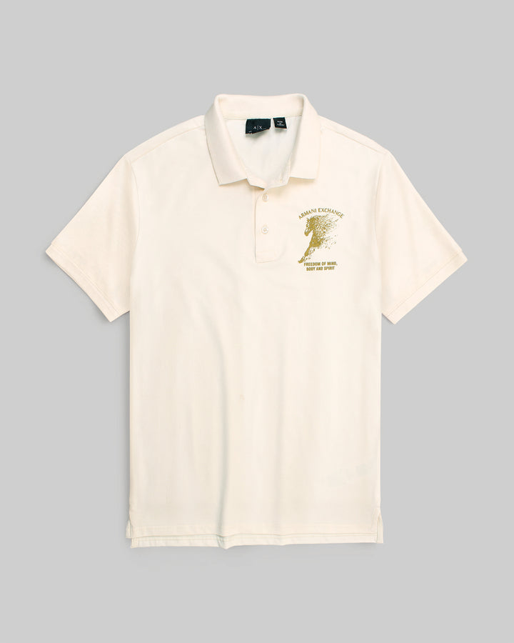 Exclusive Men's A-X Polo Shirt - Off White